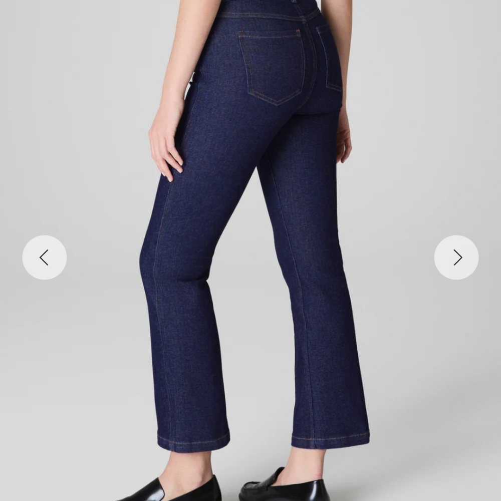 Spanx Kick Flare Jeans Raw Indigo Size M - Picture 6 of 10